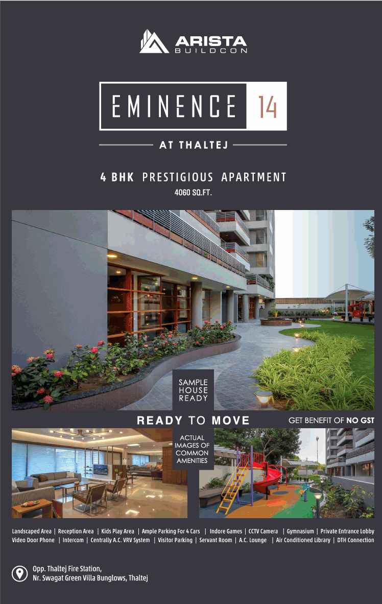 Sample house ready at Arista Eminence 14 in Ahmedabad Update